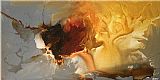 Golden Canvas Paintings - THE GOLDEN DEER